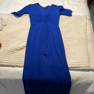 Reformation high low cobalt dress
